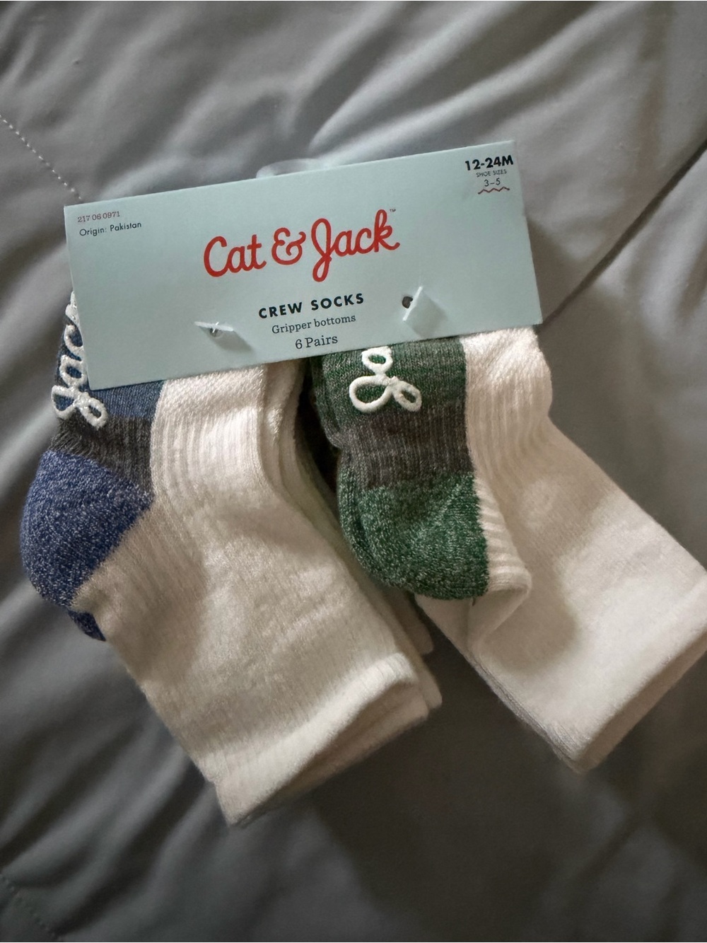 Cat & Jack  Crew Socks - 6 Pairs - NWT